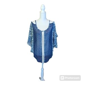 Beachy PENELOPE Day to Night Swim Coverup Shirt SZ L